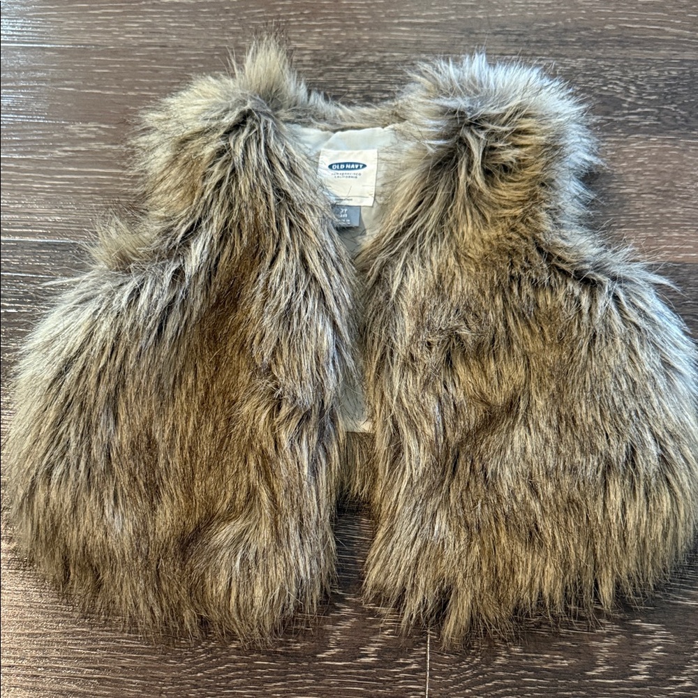 Old Navy Kids Faux Fur Vest - Brown